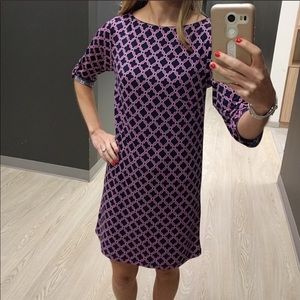 Laundry by Shelli Segal Blue Pink Shift Dress